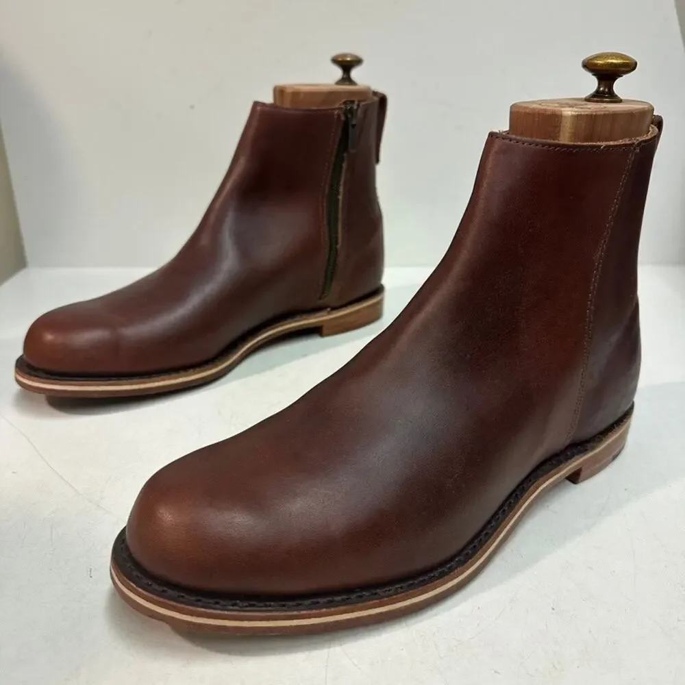 NWOT Rancourt & Co x Helm Pablo Boot Zipper Moto Horween Made in Maine USA 8.5 D